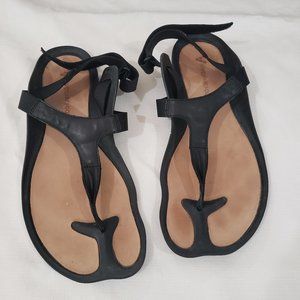 {Vivobarefoot} Black Leather Strap Sandals Sz 44/45
